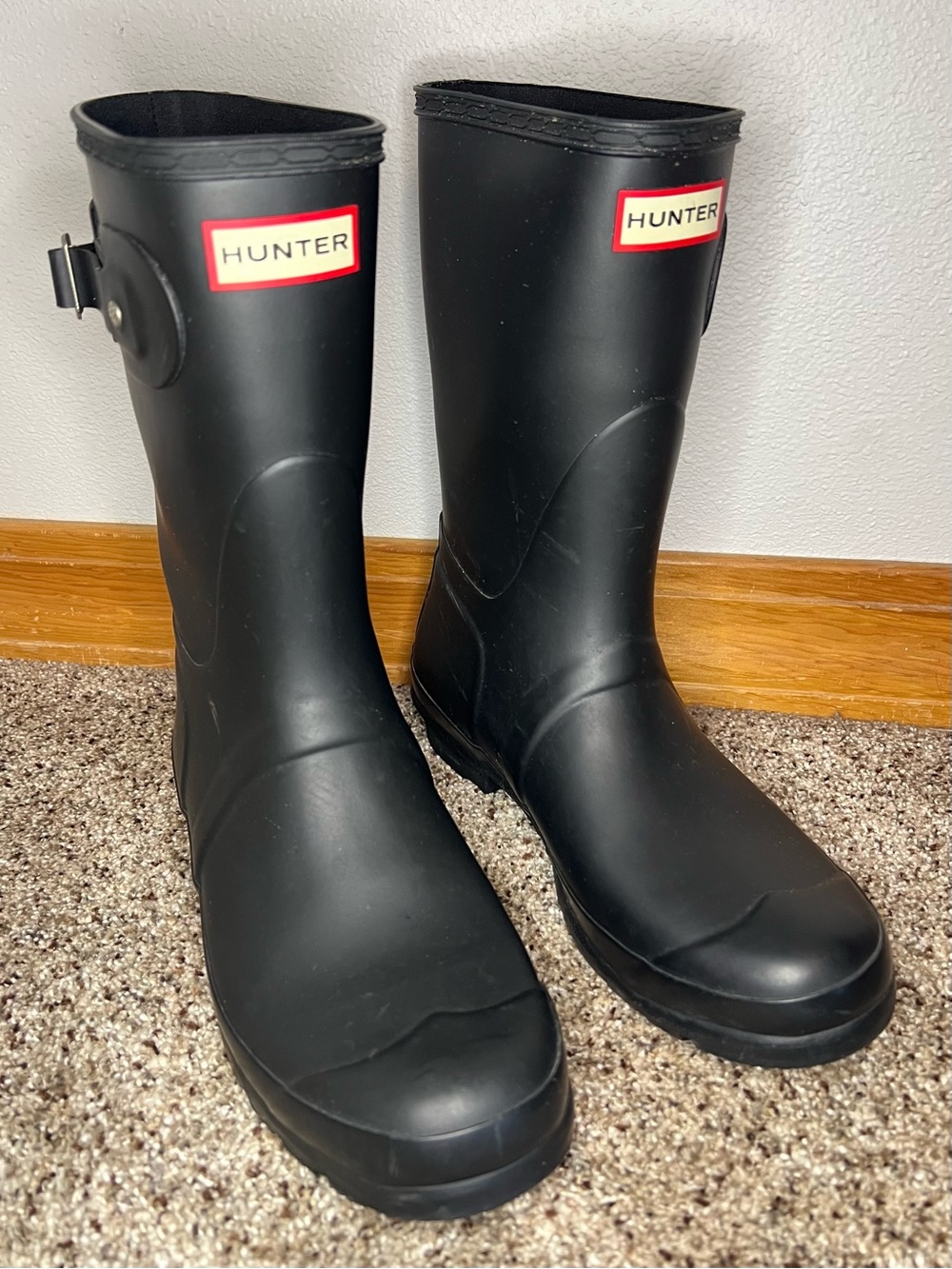 Hunter Original Mid Rain Boots Black US 9